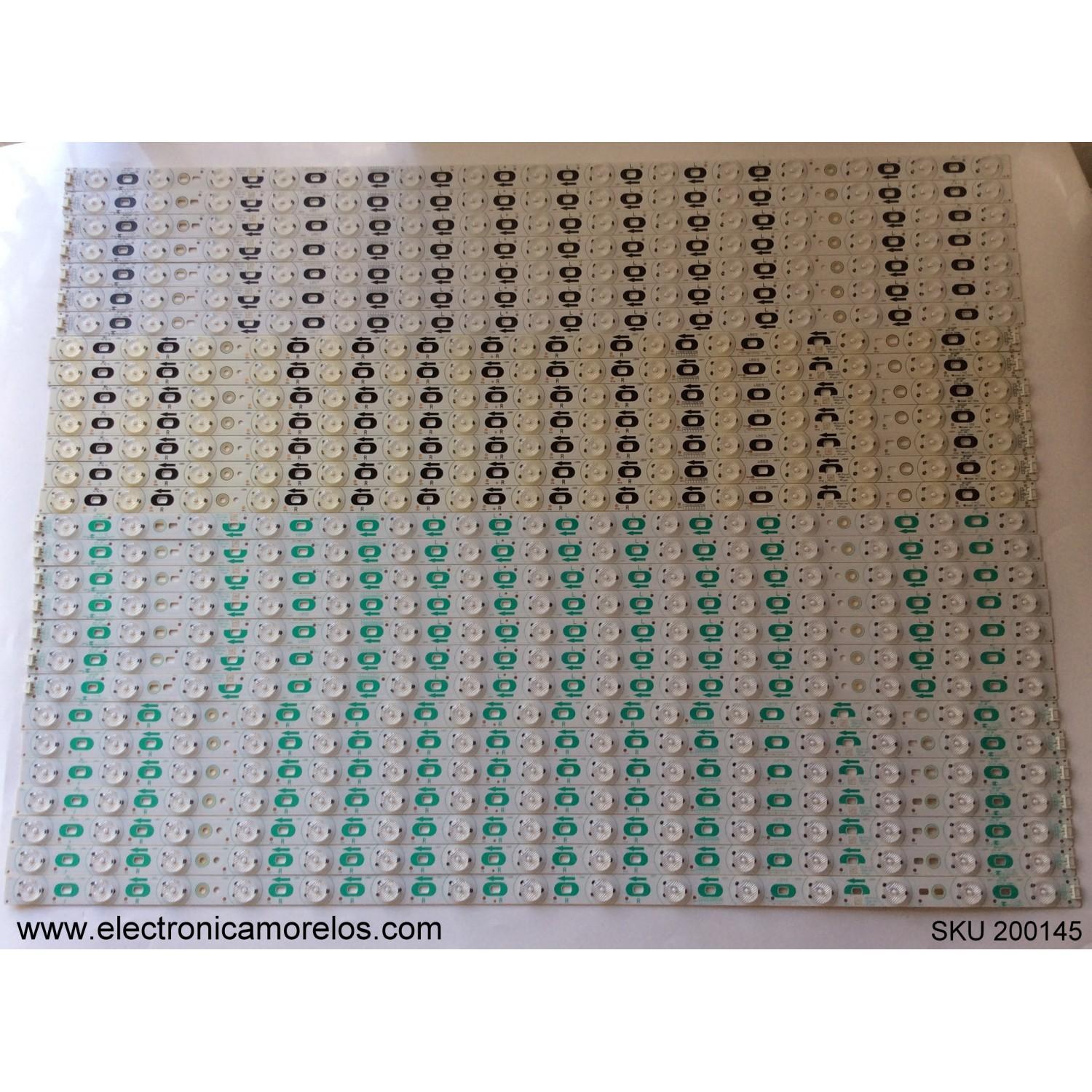 KIT DE LED PARA TV / SHARP R1LK695D3GW80D / ZAB1Y28WCA02093AA / ZAB1Y28WCA094340B9 / MODELO LC-70C6400U